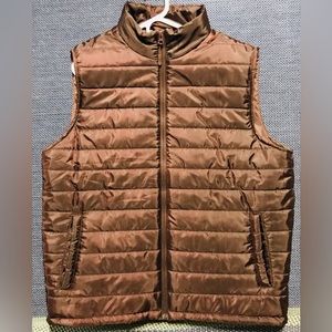 Mens XL Brown PufferVest. Only worn Once! Brand is Apt.9.